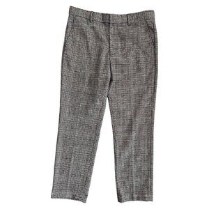 Weekday Mens Charlie Check Trouser Tan Size 52 Houndstooth Plaid Academia‎